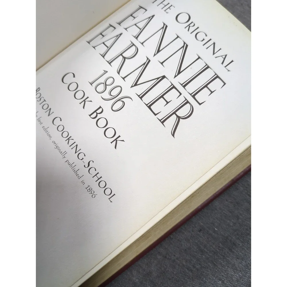 Fannie Farmer Cookbook Leather Bound All Edges Gilt (AEG) 1996 Commemorative Ed.